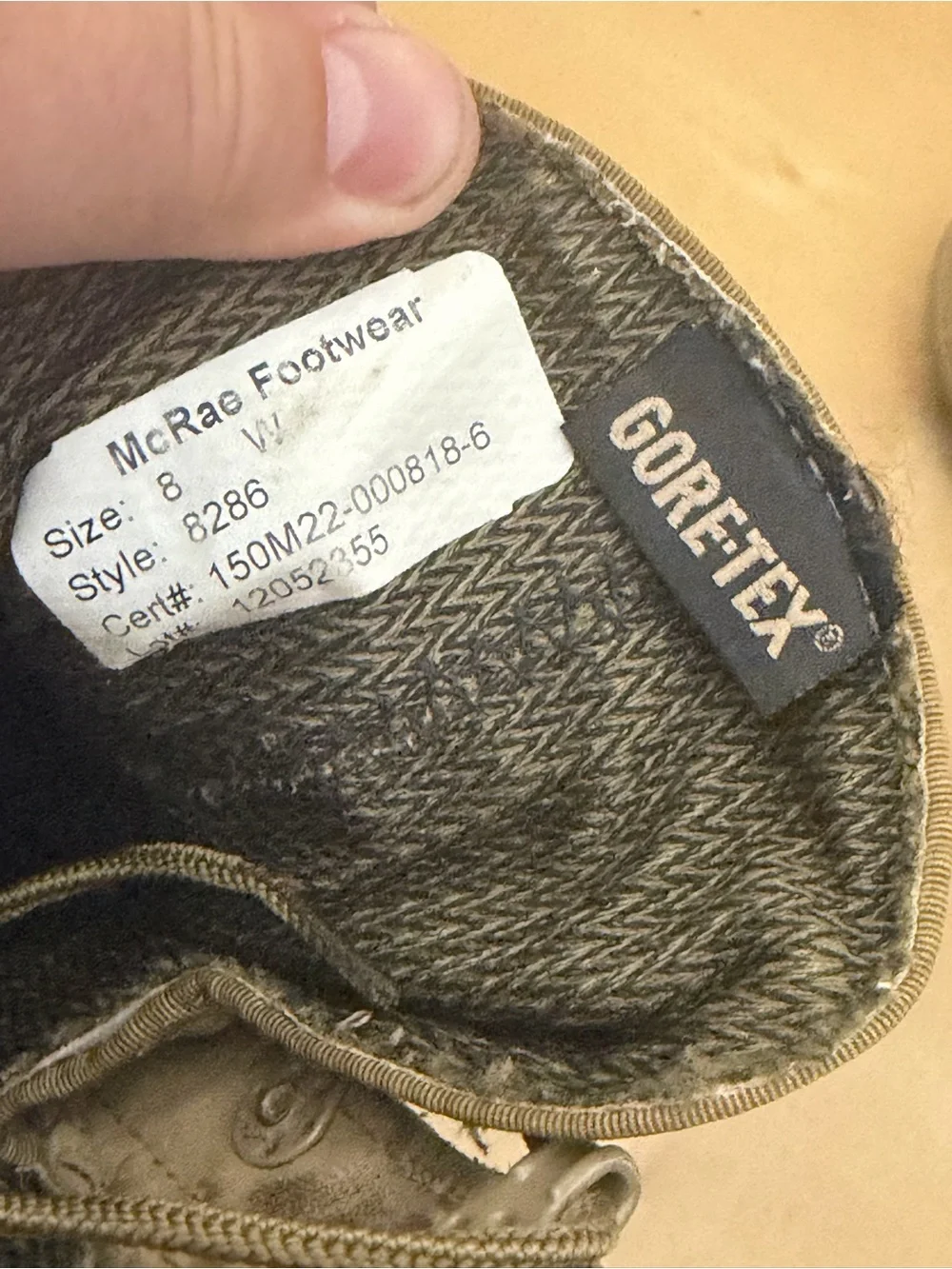 McRae Brown 8286 USMC Temperate Weather Boots GORE-TEX GTX Men’s Size 8 W